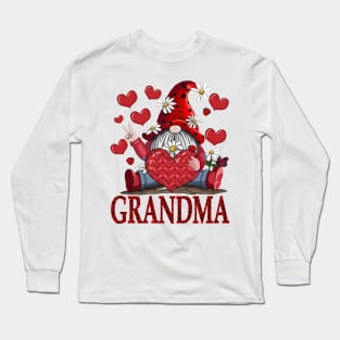 Gnome Grandma Valentine Long Sleeve T-Shirt